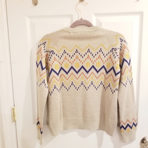 Embroidered Vintage Beige Sweater - Picture 6 of 11